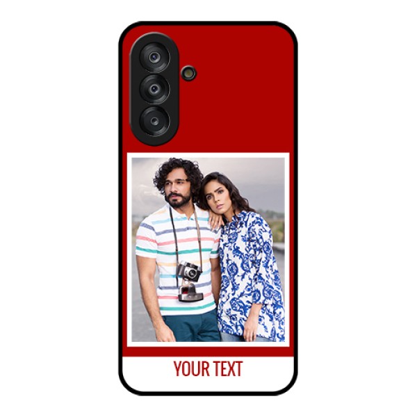 Samsung Galaxy M17 5G Custom Glass Phone Case - Red Color Design