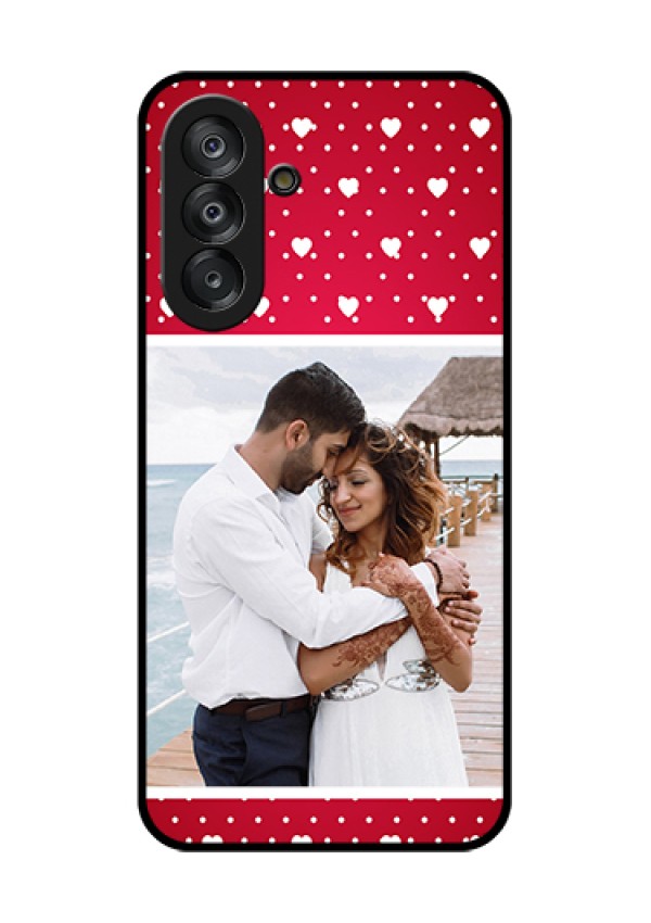Samsung Galaxy M17 5G Custom Glass Phone Case - Hearts Mobile Case Design