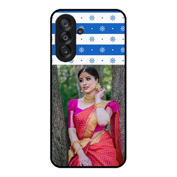 Samsung Galaxy M17 5G Custom Glass Phone Case - Snow Pattern Design Samsung Galaxy M17 5G Custom Glass Phone Case - Snow Pattern Design