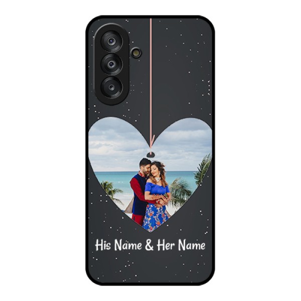 Samsung Galaxy M17 5G Custom Glass Phone Case - Hanging Heart Design Samsung Galaxy M17 5G Custom Glass Phone Case - Hanging Heart Design
