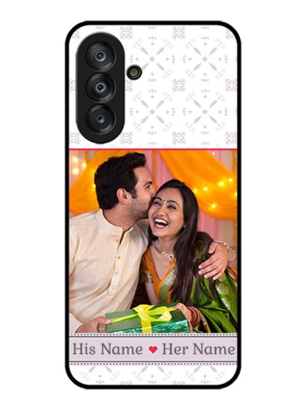 Custom Samsung Galaxy M17 5G Custom Glass Phone Case - With Photo And Ethnic Design