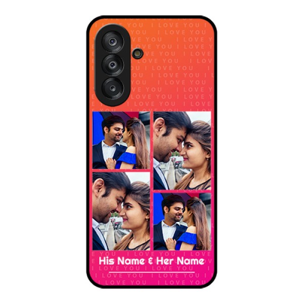 Samsung Galaxy M17 5G Custom Glass Phone Case - I Love You Pink Design Samsung Galaxy M17 5G Custom Glass Phone Case - I Love You Pink Design