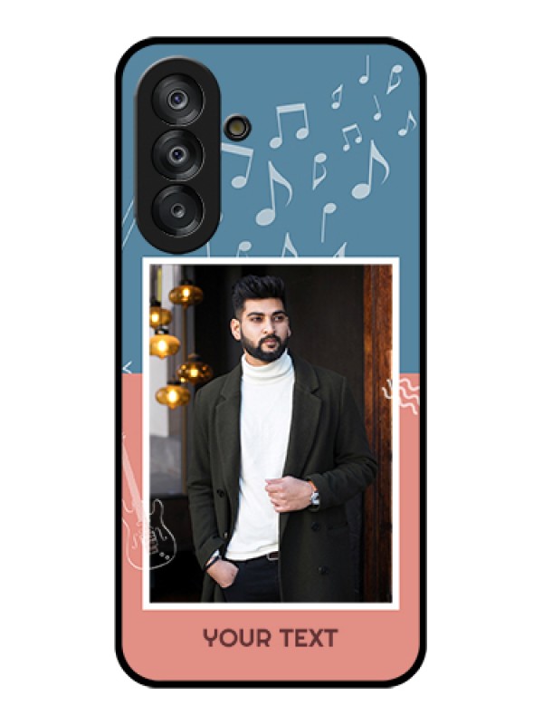 Custom Samsung Galaxy M17 5G Custom Glass Phone Case - With Color Musical Note Design