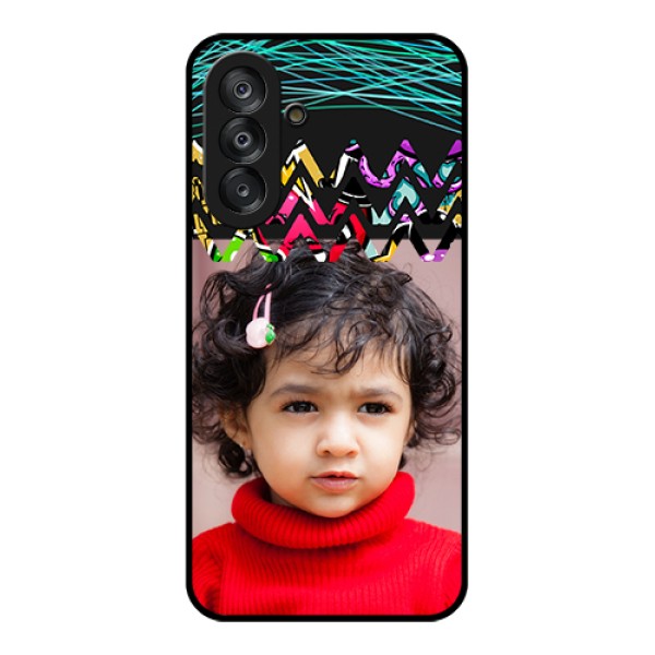 Samsung Galaxy M17 5G Custom Glass Phone Case - Neon Abstract Design