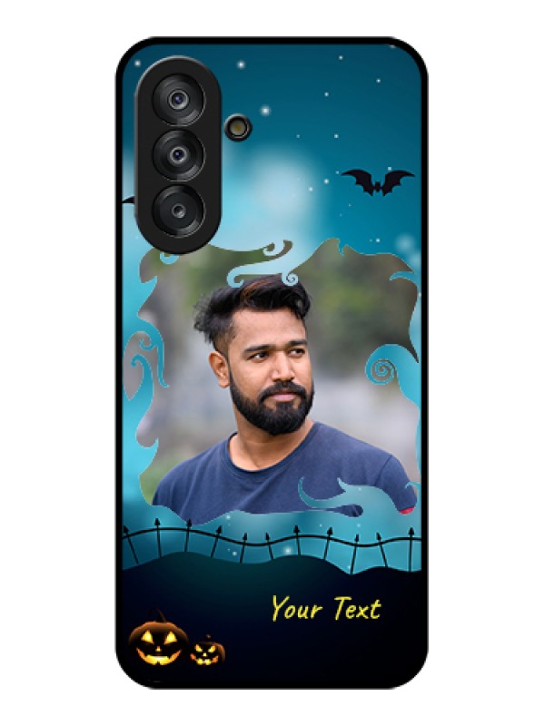 Custom Samsung Galaxy M17 5G Custom Glass Phone Case - Halloween Frame Design