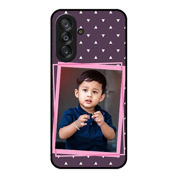 Samsung Galaxy M17 5G Custom Glass Phone Case - Triangle Pattern Dotted Design Samsung Galaxy M17 5G Custom Glass Phone Case - Triangle Pattern Dotted Design