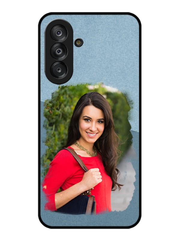 Custom Samsung Galaxy M17 5G Custom Glass Phone Case - Grunge Line Art Design