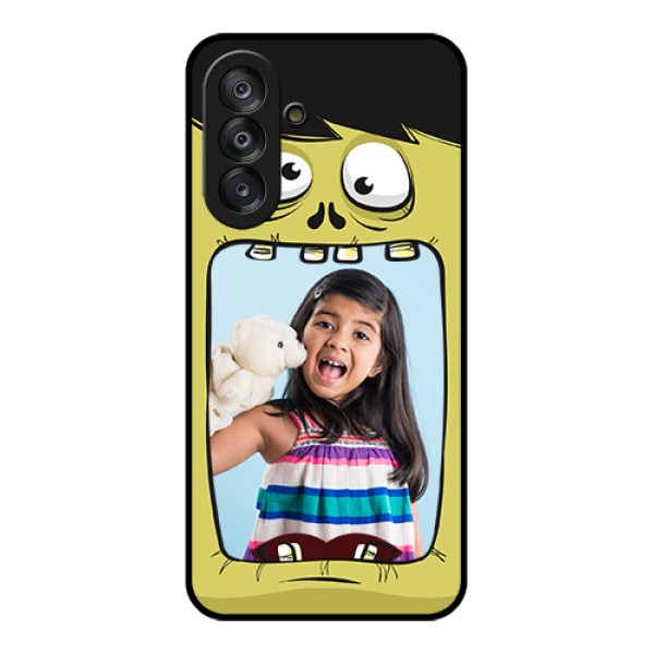 Samsung Galaxy M17 5G Custom Glass Phone Case - Cartoon Monster Back Case Design
