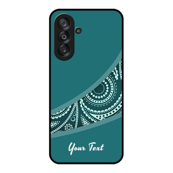 Samsung Galaxy M17 5G Custom Glass Phone Case - Semi Visible Floral Design