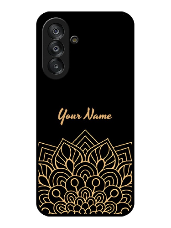 Custom Samsung Galaxy M17 5G Custom Glass Phone Case - Golden Mandala Design