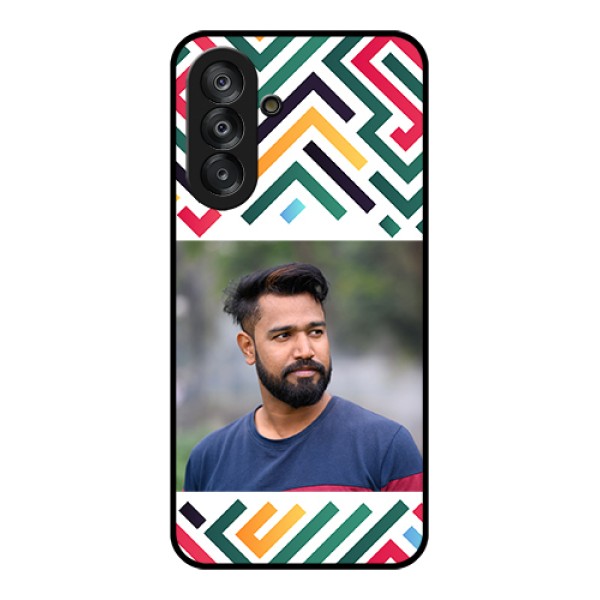 Samsung Galaxy M17 5G Custom Glass Phone Case - Colorful Maze Pattern Design Samsung Galaxy M17 5G Custom Glass Phone Case - Colorful Maze Pattern Design