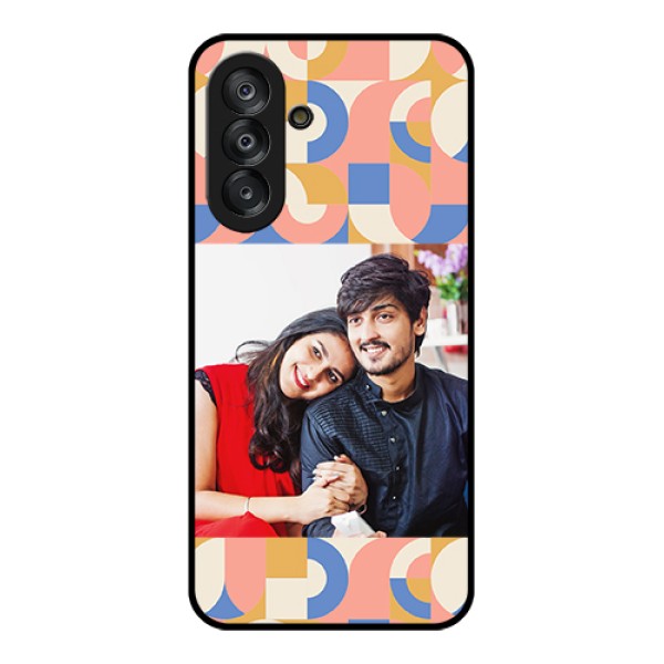 Samsung Galaxy M17 5G Custom Glass Phone Case - Semi - Circle Maze Pattern Design Samsung Galaxy M17 5G Custom Glass Phone Case - Semi - Circle Maze Pattern Design