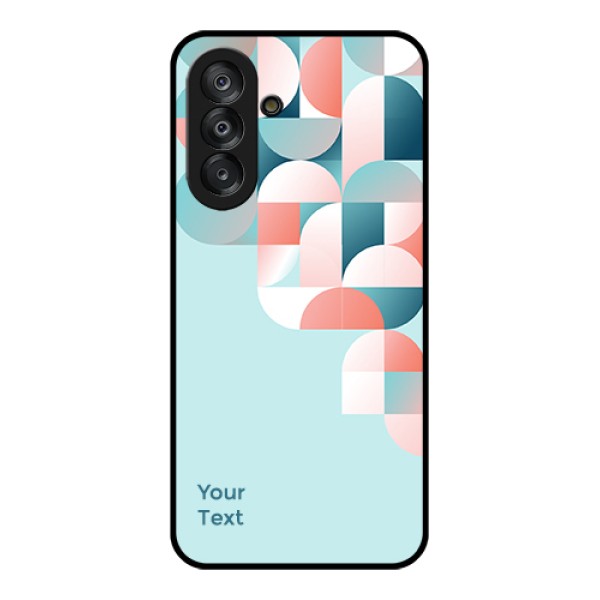 Samsung Galaxy M17 5G Custom Glass Phone Case - Stylish Semi - Circle Pattern Design