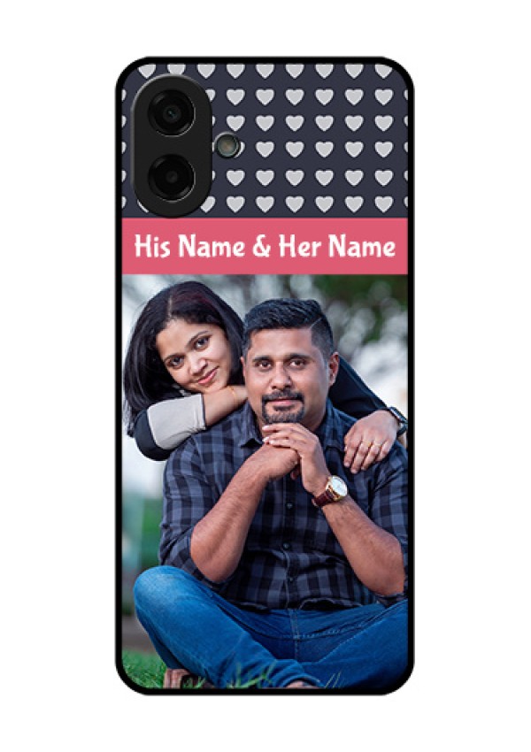 Samsung Galaxy M17e Custom Glass Phone Case - Love Symbols Design