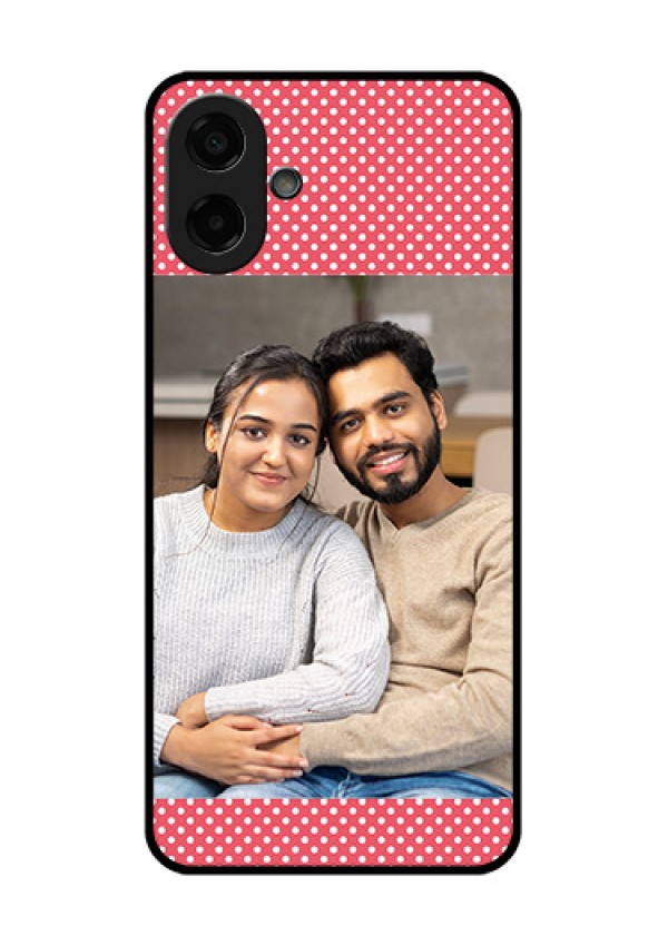 Samsung Galaxy M17e Custom Glass Phone Case - White Dotted Design