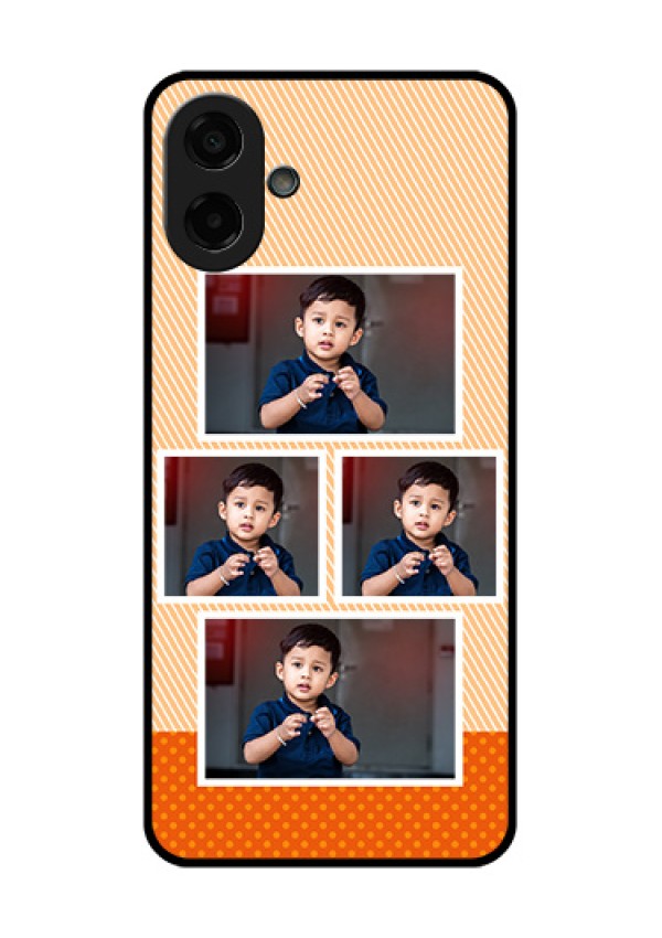 Samsung Galaxy M17e Custom Glass Phone Case - Bulk Photos Upload Design