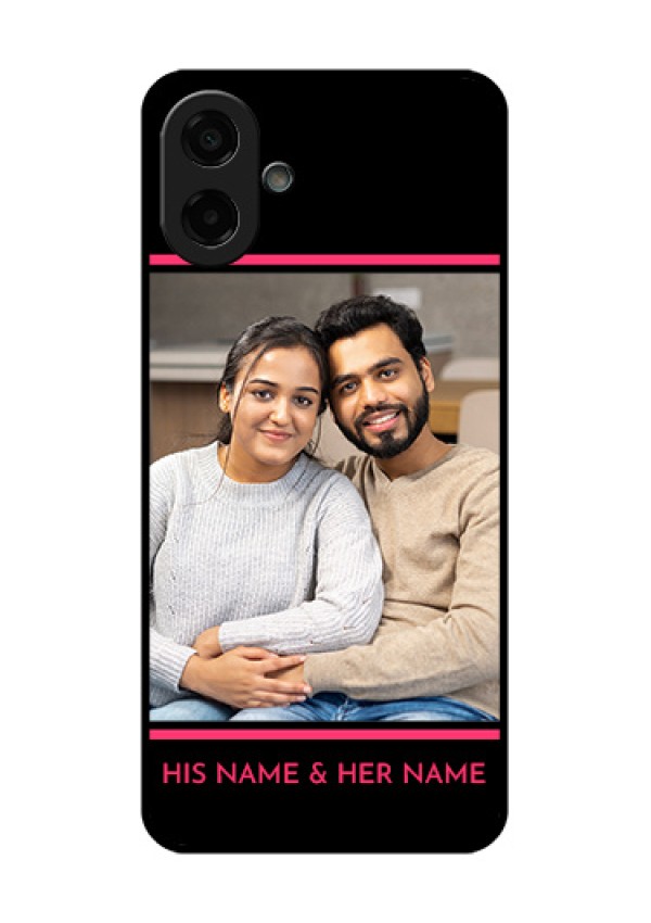 Samsung Galaxy M17e Custom Glass Phone Case - With Add Text Design