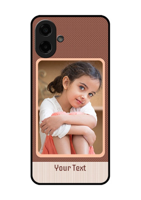 Samsung Galaxy M17e Custom Glass Phone Case - Simple Pic Upload Design