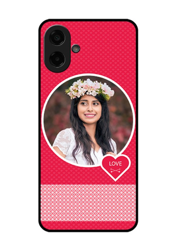 Samsung Galaxy M17e Custom Glass Phone Case - Pink Color Pattern Design