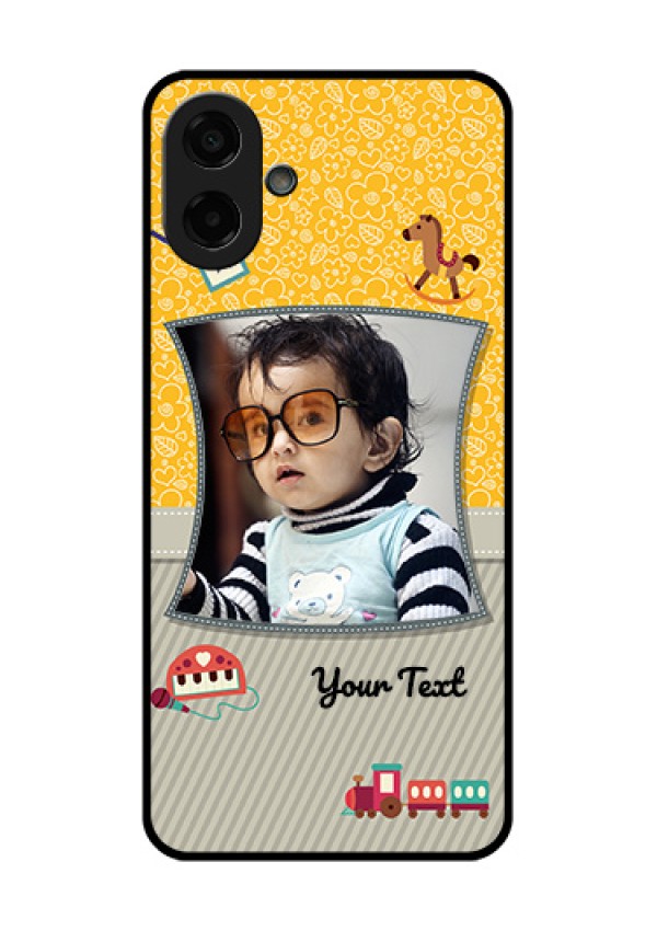 Samsung Galaxy M17e Custom Glass Phone Case - Baby Picture Upload Design