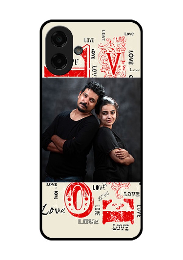 Samsung Galaxy M17e Custom Glass Phone Case - Trendy Love Design Case