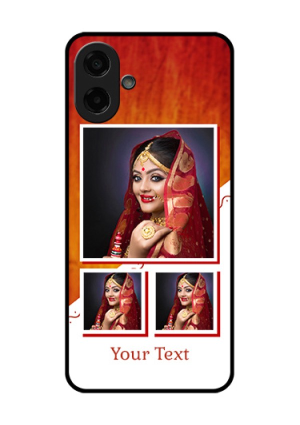 Samsung Galaxy M17e Custom Glass Phone Case - Wedding Memories Design