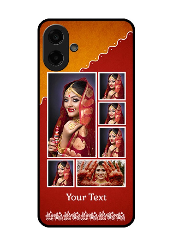 Samsung Galaxy M17e Custom Glass Phone Case - Wedding Pic Upload Design