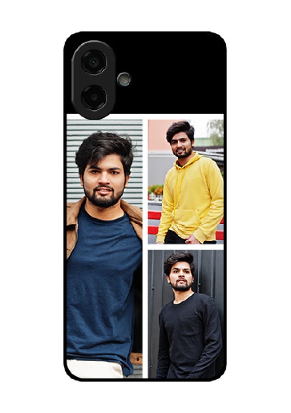 Samsung Galaxy M17e Custom Glass Phone Case - Upload Multiple Picture Design