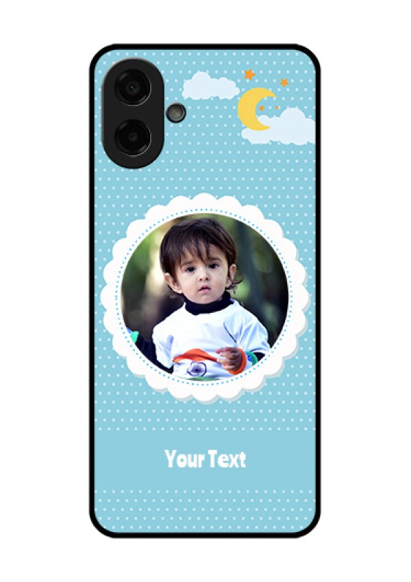 Samsung Galaxy M17e Custom Glass Phone Case - Violet Pattern Design