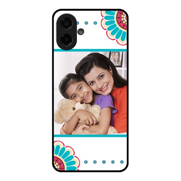Samsung Galaxy M17e Custom Glass Phone Case - Flower Design