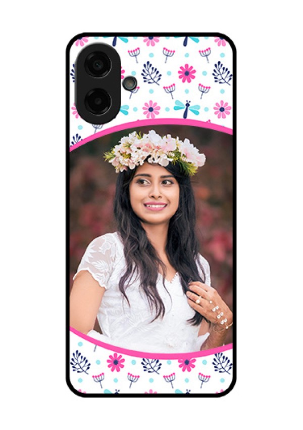 Samsung Galaxy M17e Custom Glass Phone Case - Colorful Flower Design