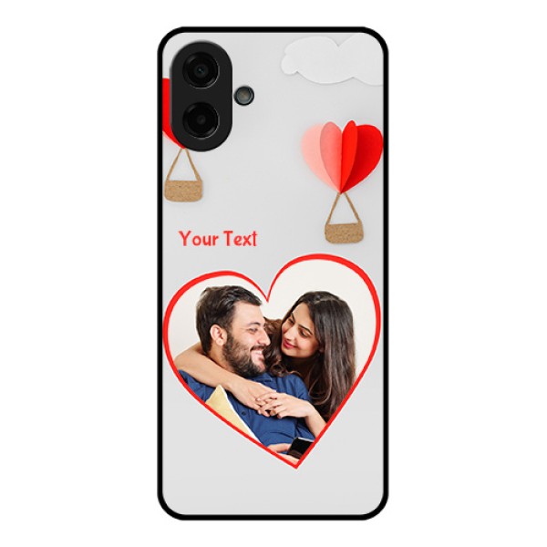 Samsung Galaxy M17e Custom Glass Phone Case - Parachute Love Design Samsung Galaxy M17e Custom Glass Phone Case - Parachute Love Design
