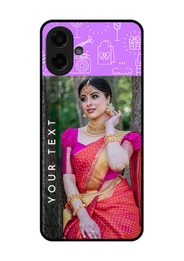Samsung Galaxy M17e Custom Glass Phone Case - Birthday Icons Design