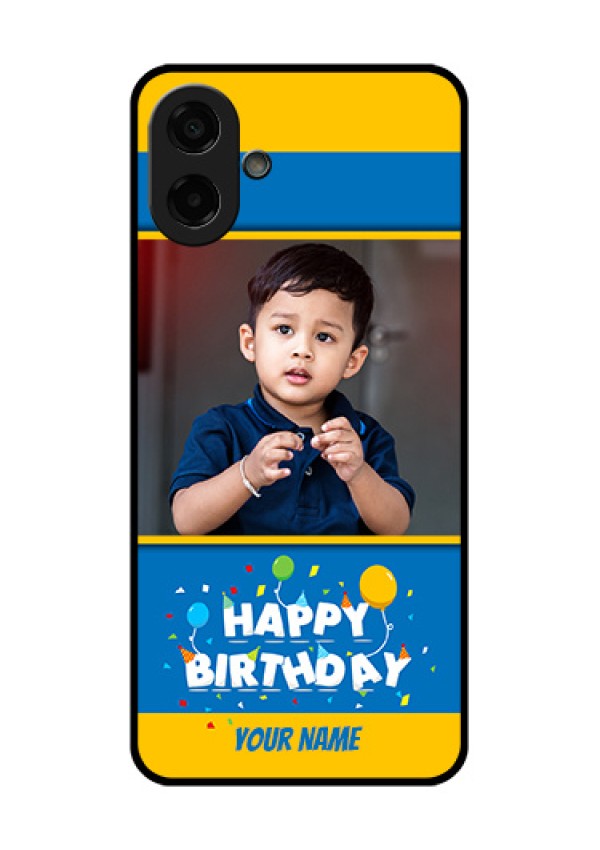 Samsung Galaxy M17e Custom Glass Phone Case - Birthday Wishes Design