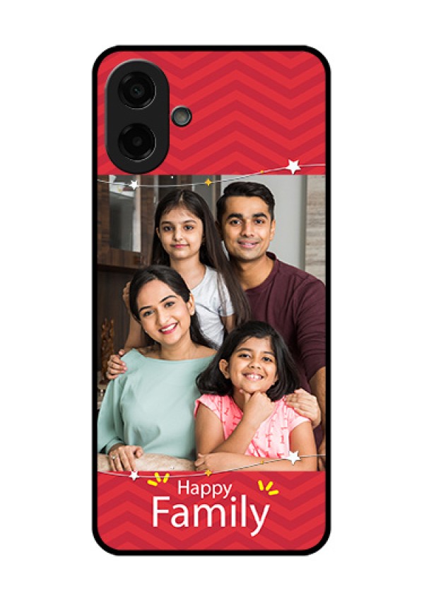 Samsung Galaxy M17e Custom Glass Phone Case - Happy Family Design