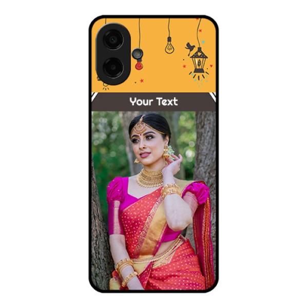 Samsung Galaxy M17e Custom Glass Phone Case - With Family Picture And Icons Samsung Galaxy M17e Custom Glass Phone Case - With Family Picture And Icons
