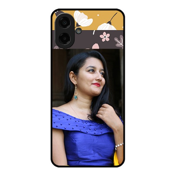 Samsung Galaxy M17e Custom Glass Phone Case - Stylish Floral Design Samsung Galaxy M17e Custom Glass Phone Case - Stylish Floral Design