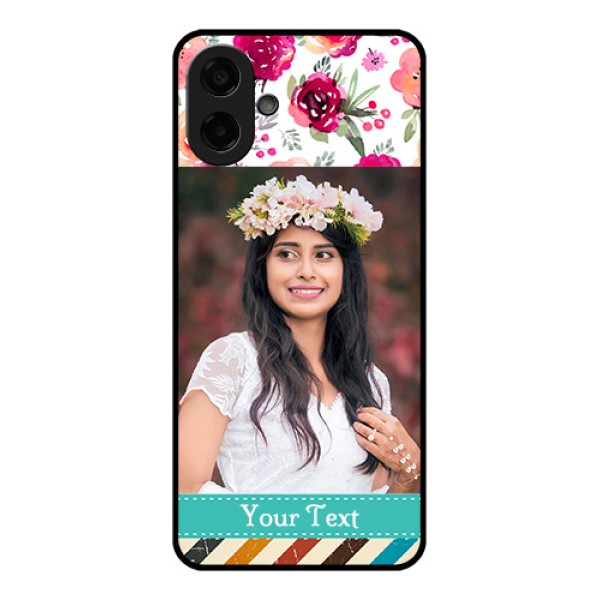 Samsung Galaxy M17e Custom Glass Phone Case - Water Colors Floral Design Samsung Galaxy M17e Custom Glass Phone Case - Water Colors Floral Design