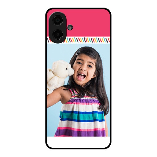 Samsung Galaxy M17e Custom Glass Phone Case - Line Art Design