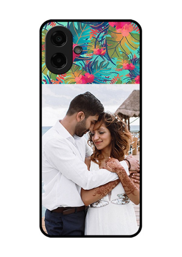 Samsung Galaxy M17e Custom Glass Phone Case - Watercolor Floral Design