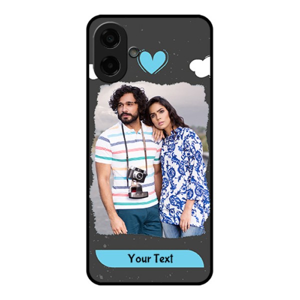 Samsung Galaxy M17e Custom Glass Phone Case - Splashes With Love Doodles Design Samsung Galaxy M17e Custom Glass Phone Case - Splashes With Love Doodles Design
