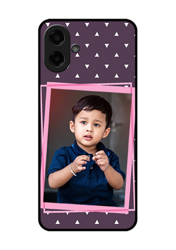 Samsung Galaxy M17e Custom Glass Phone Case - Triangle Pattern Dotted Design