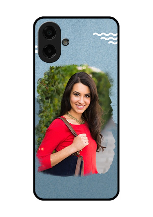 Samsung Galaxy M17e Custom Glass Phone Case - Grunge Line Art Design