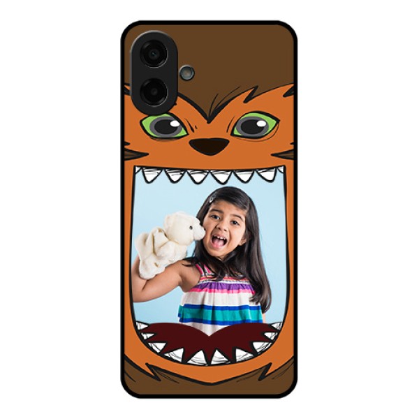 Samsung Galaxy M17e Custom Glass Phone Case - Owl Monster Back Case Design Samsung Galaxy M17e Custom Glass Phone Case - Owl Monster Back Case Design