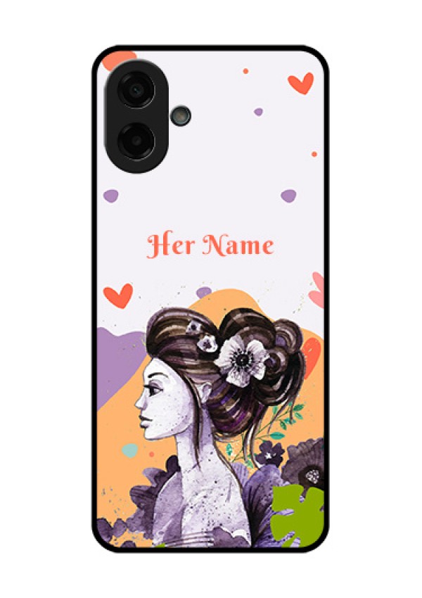 Samsung Galaxy M17e Custom Glass Phone Case - Woman And Nature Design
