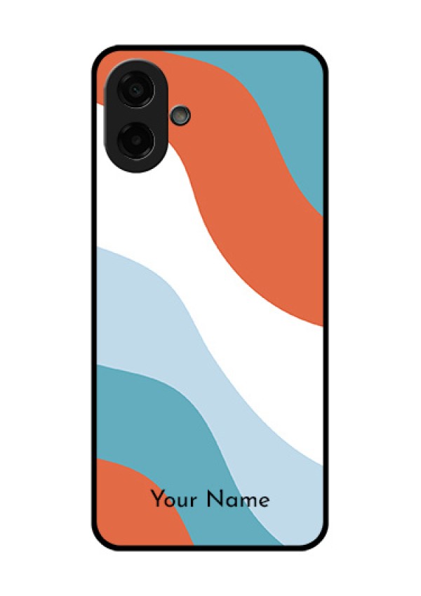 Samsung Galaxy M17e Custom Glass Phone Case - Coloured Waves Design