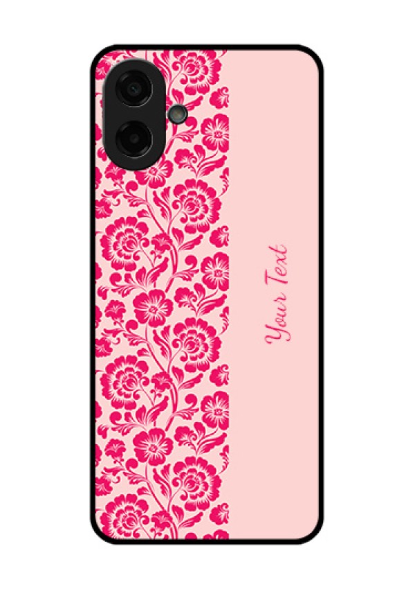 Samsung Galaxy M17e Custom Glass Phone Case - Attractive Floral Pattern Design