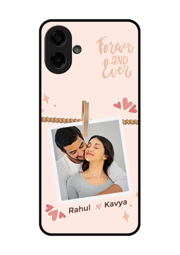 Samsung Galaxy M17e Custom Glass Phone Case - Forever And Ever Love Design
