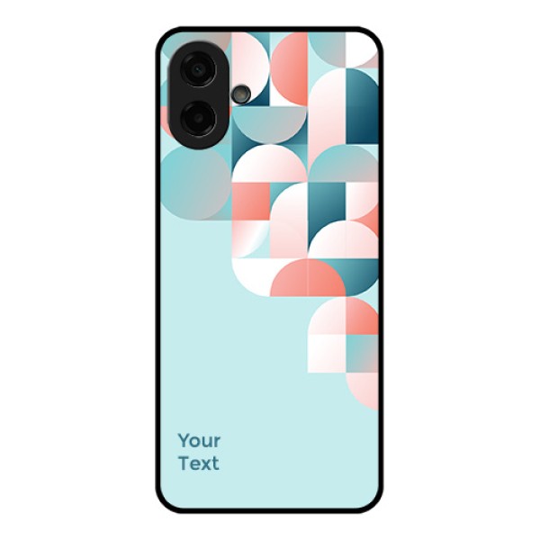 Samsung Galaxy M17e Custom Glass Phone Case - Stylish Semi - Circle Pattern Design