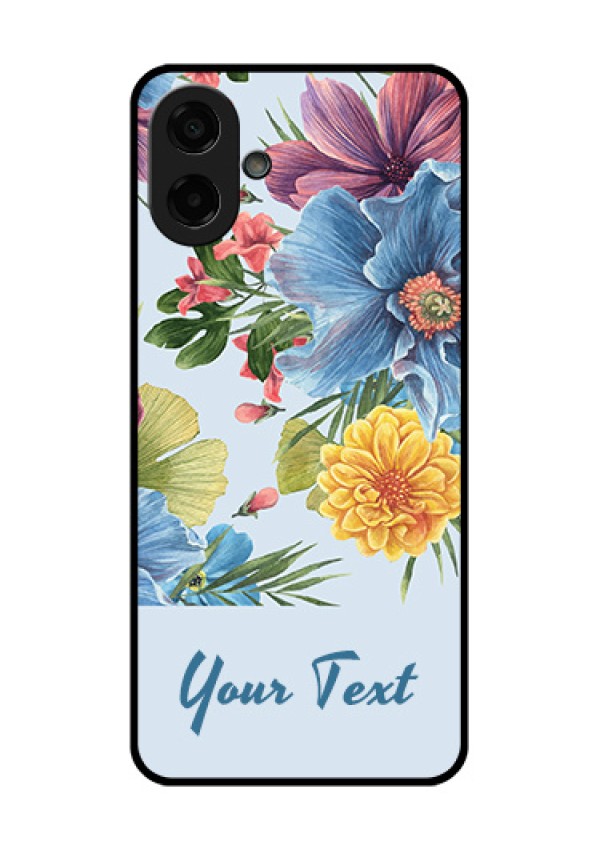 Samsung Galaxy M17e Custom Glass Phone Case - Stunning Watercolored Flowers Painting Design